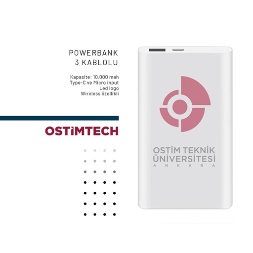 Powerbank 3 Kablolu